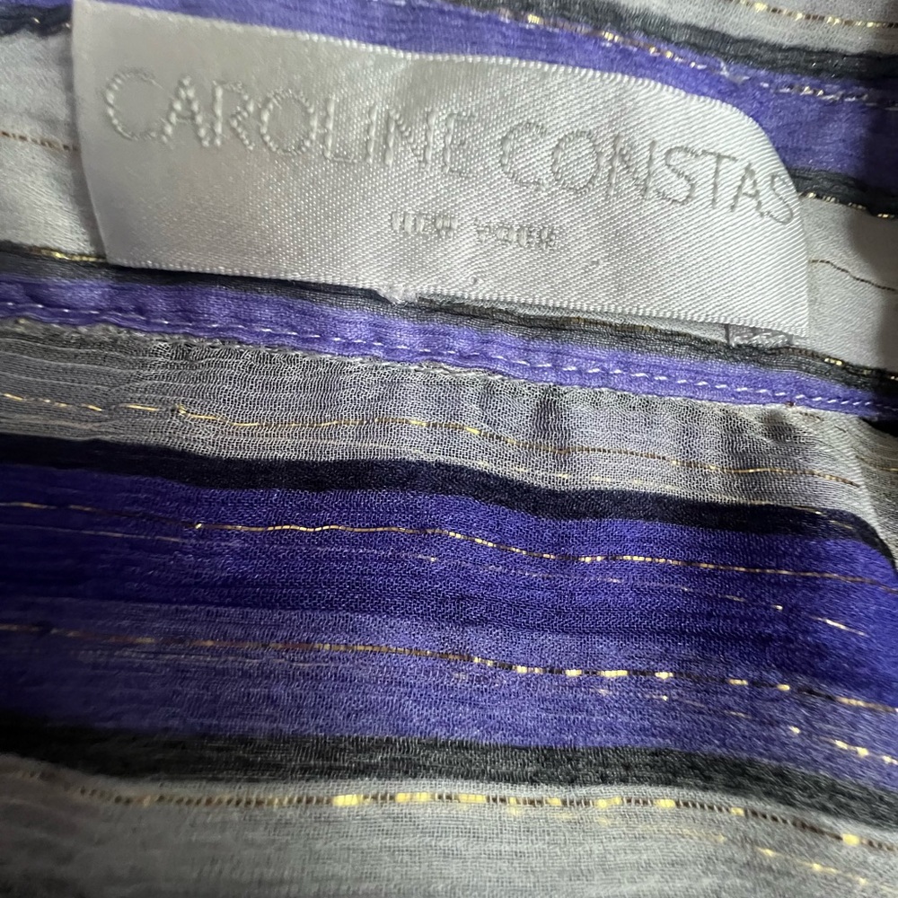 Caroline Constas Purple and Gray Top